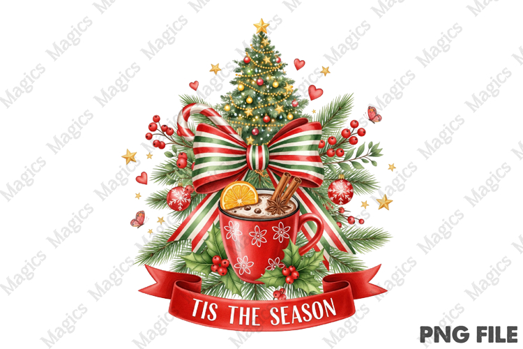 Tis the Season Retro Christmas Santa | Christmas Quotes