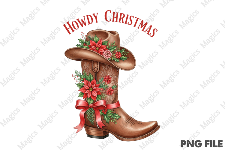 Howdy Christmas Boots Cowboy Western | Christmas Quotes