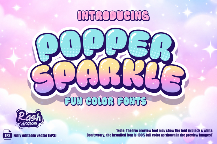 Popper sparke, svg colo fonts