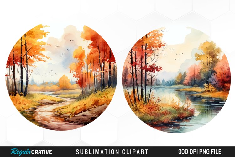 Autumn Landscapes Design Clipart