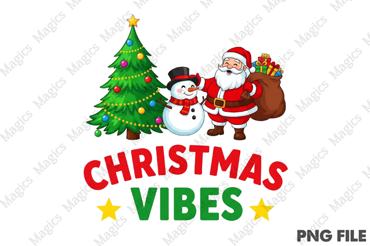 Retro Christmas Sublimation Png