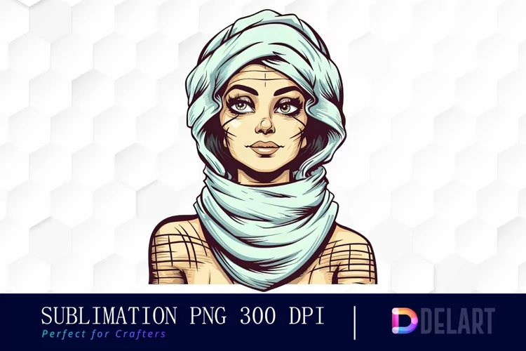 Watercolor Minimalist Vintage Pin Up Mummy PNG Clipart