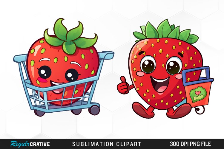 Strawberry Shopping PNG Clipart