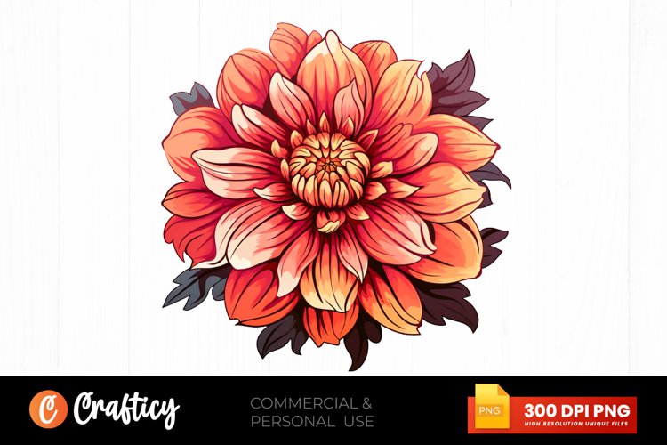 Colorful Birth Month Flower Clipart PNG