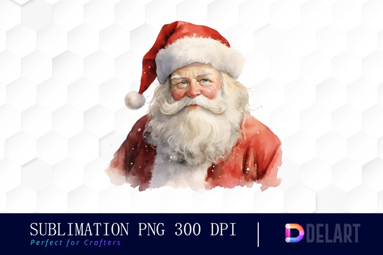 Watercolor Vintage Christmas Clipart, Sublimation Art