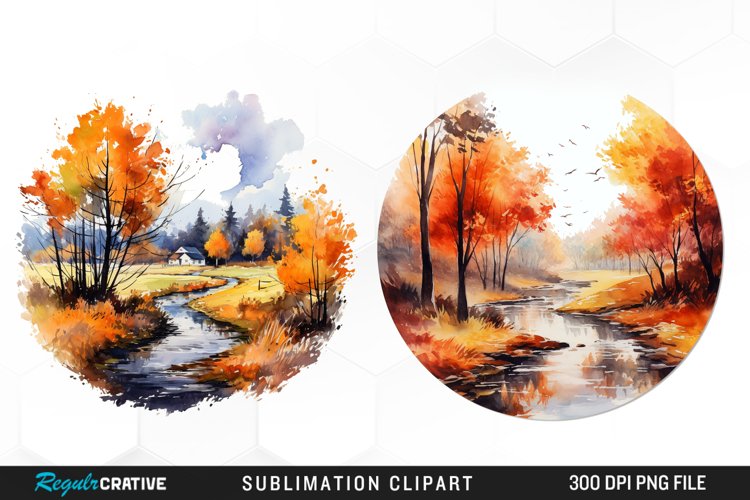 Autumn Landscapes Design Clipart example image 1