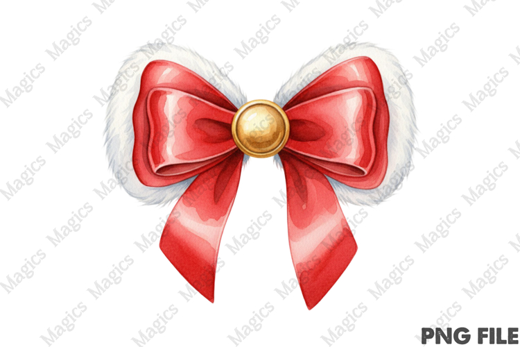 Christmas Coquette Bow Png