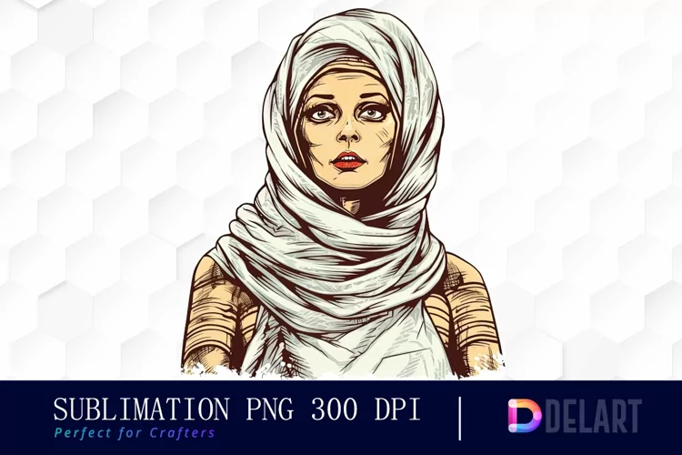 Watercolor Minimalist Vintage Pin Up Mummy Clipart Image