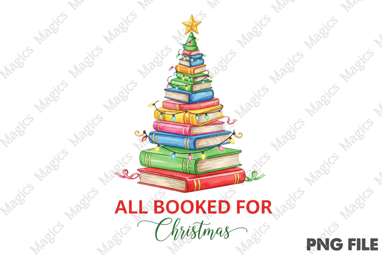 All Booked for Christmas Png