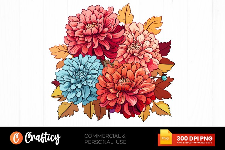 Colorful Birth Month Flower Clipart PNG