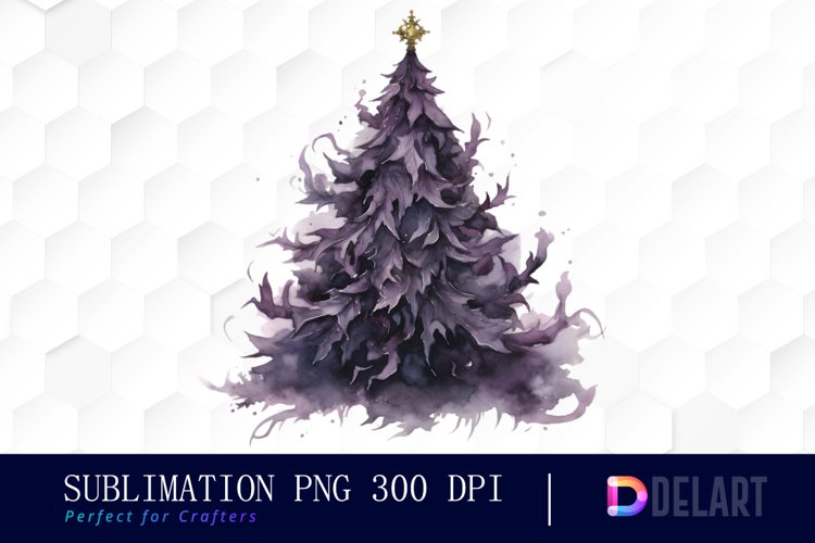 Watercolor Gothic Christmas Clipart, Illustration PNG