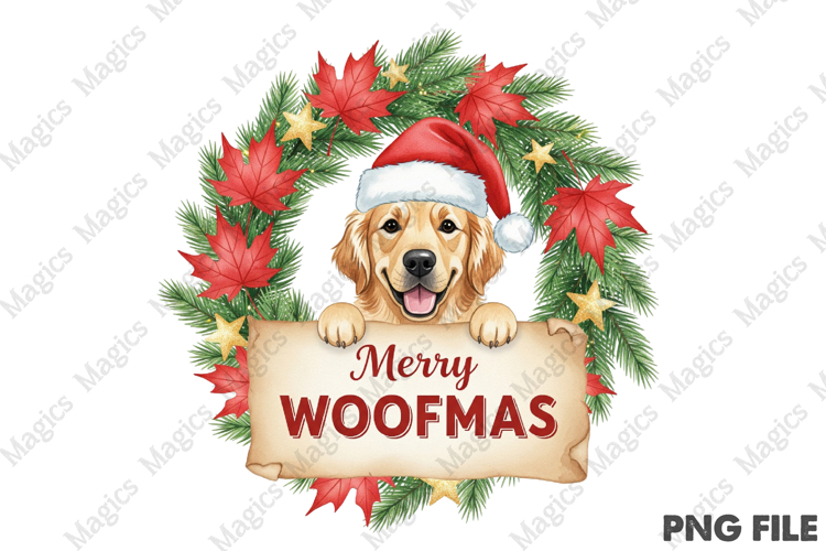 Merry Woofmas Christmas Funny Dog PNG | Christmas Quotes