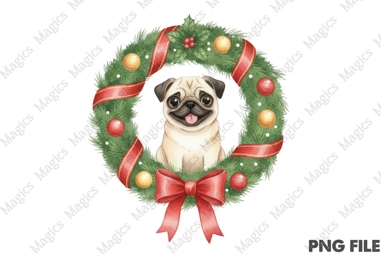 Cute Christmas Wreath PNG