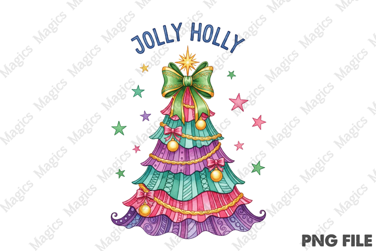 Christmas Tree Sublimation Clipart PNG