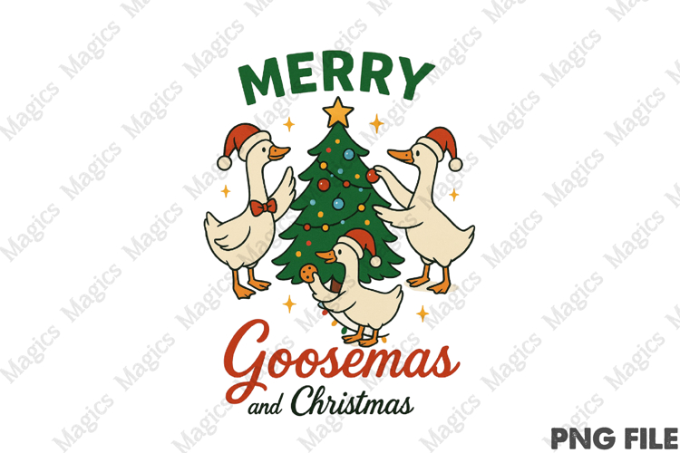 Funny Goosemas Goose PNG