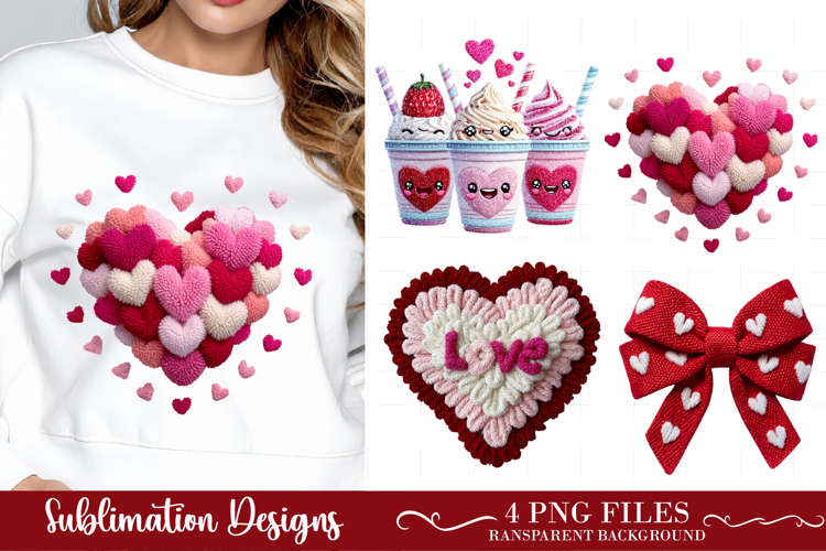 Crochet Yarn Valentine PNG Clipart