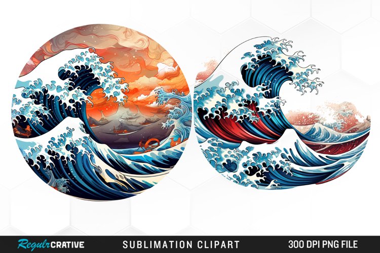 Tsunami Clipart Artwork example image 1