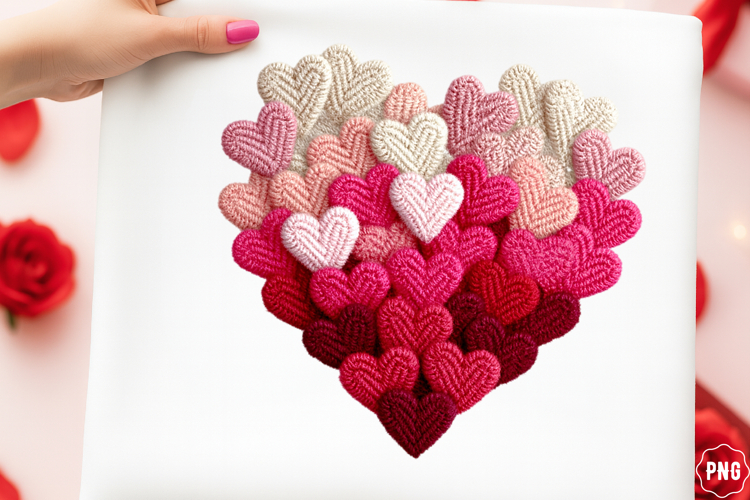 Crochet Yarn Valentine love clipart