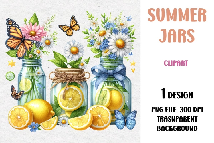 Summer Clipart, Bottles and Jars, PNG