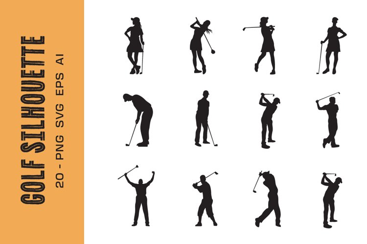 Golf Silhouette Golfers Silhouettes Collection golf-silhouette-golfers-silhouettes-collection