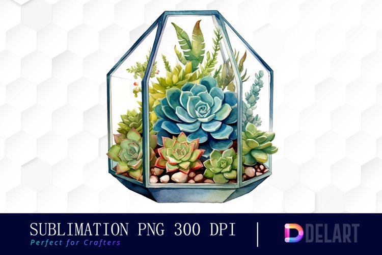 Watercolor Succulent Clipart Image 9