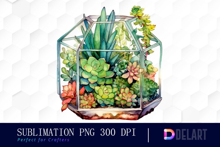 Watercolor Succulent Clipart Image 11