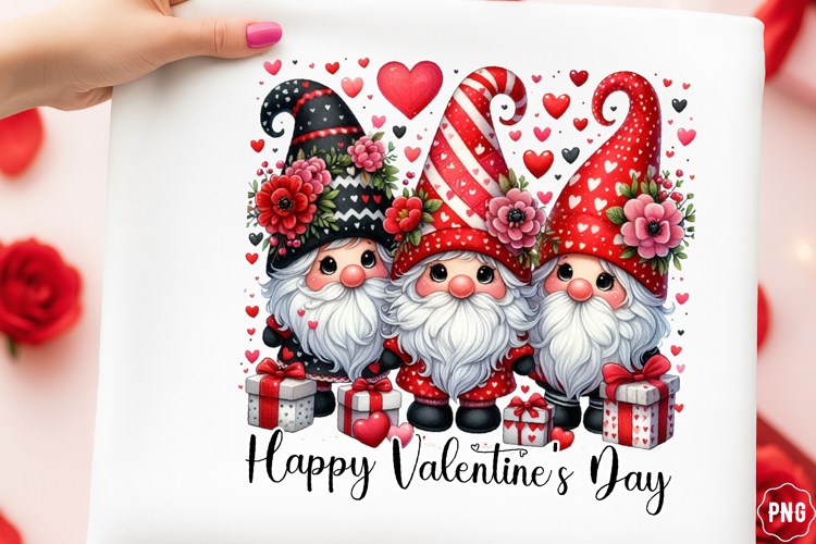 happy valentines day gnome png clipart