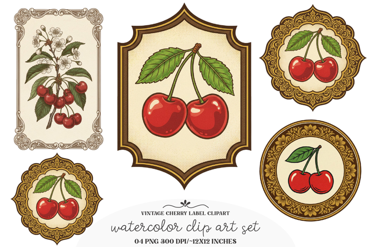 Vintage Cherry Label Printable
