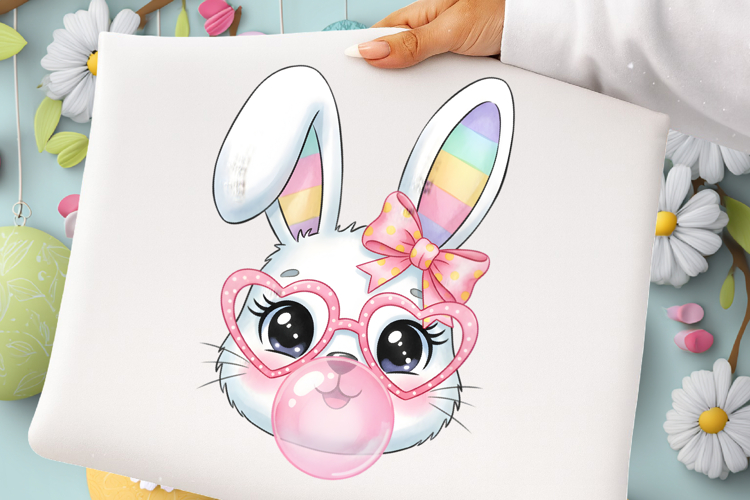 Easter Bunny Coquette PNG, Happy Easter