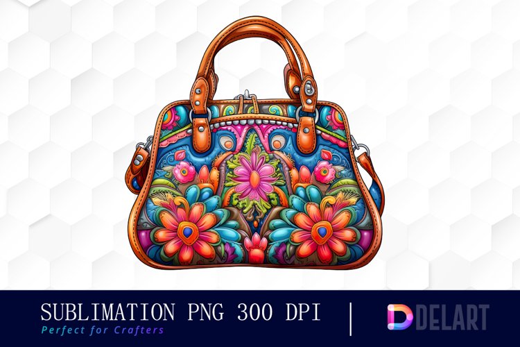 Watercolor Hippie Purse Clipart Design