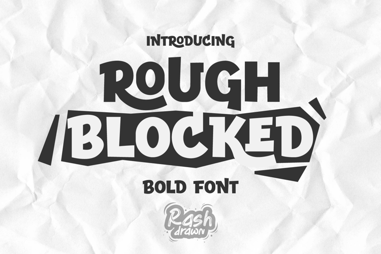 ROUGH BLOCKED -BOLD DISPLAY FONT