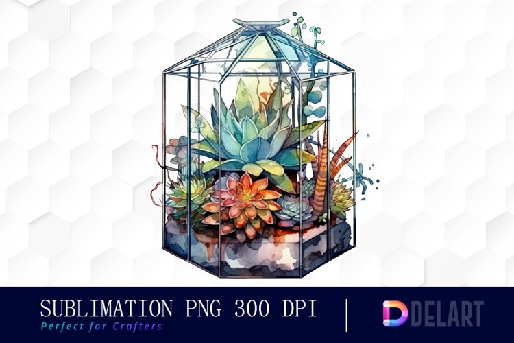 Watercolor Succulent Clipart Image 6