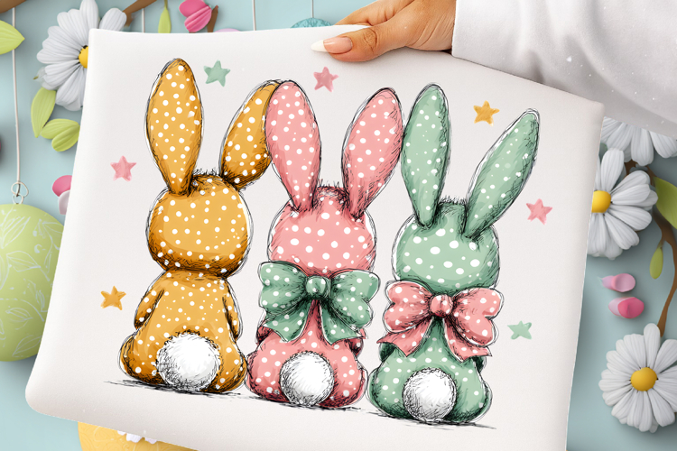 Happy Easter Bunny Sublimation Png