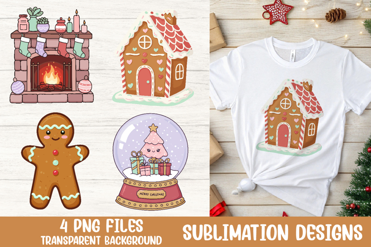 Christmas Gingerbread House, Fireplace, Gingerbread Man PNG
