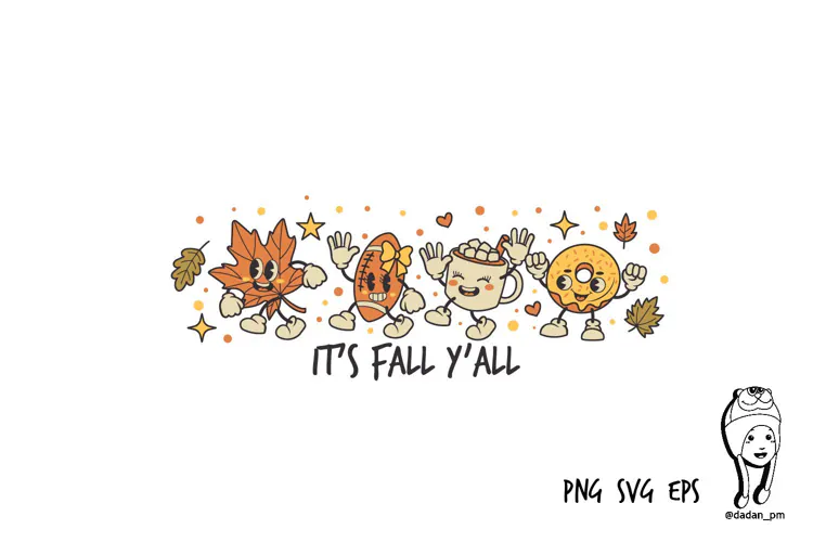 Vintage character fall vibes