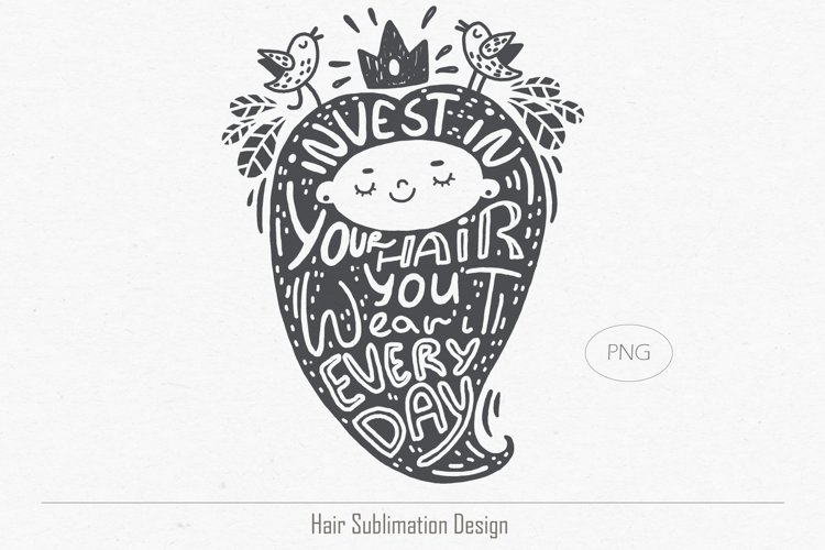 Hair Sublimation Design example image 1