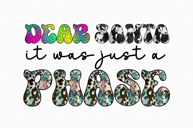 Dear Santa, it was just a phase Sublimation