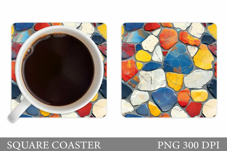 Stones Coaster Sublimation. Stones Coaster Design