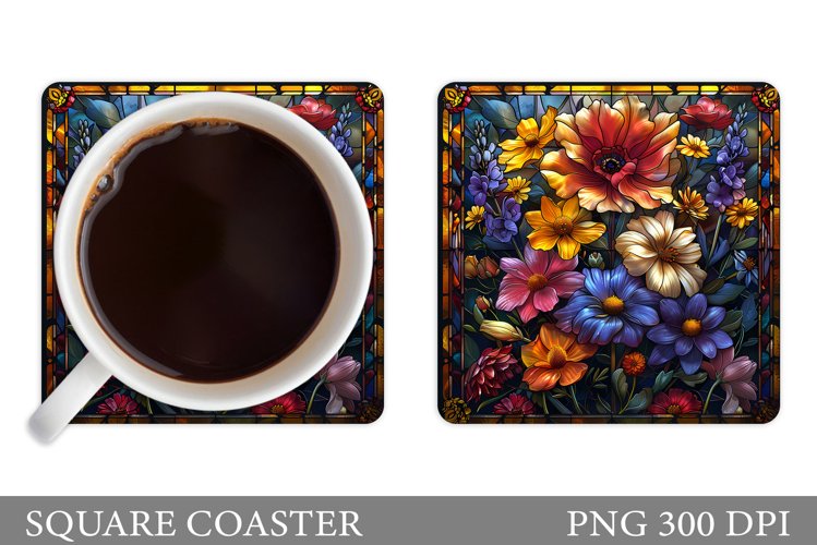 Flowers Coaster Design. 3D Flowers Coaster Sublimation