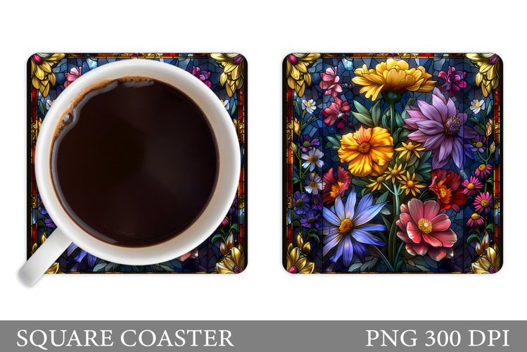 Flowers Coaster Design. Flowers Coaster Sublimation