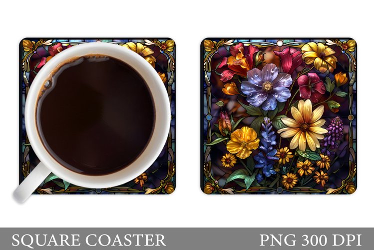 Flowers Coaster Design. 3D Flowers Coaster Sublimation