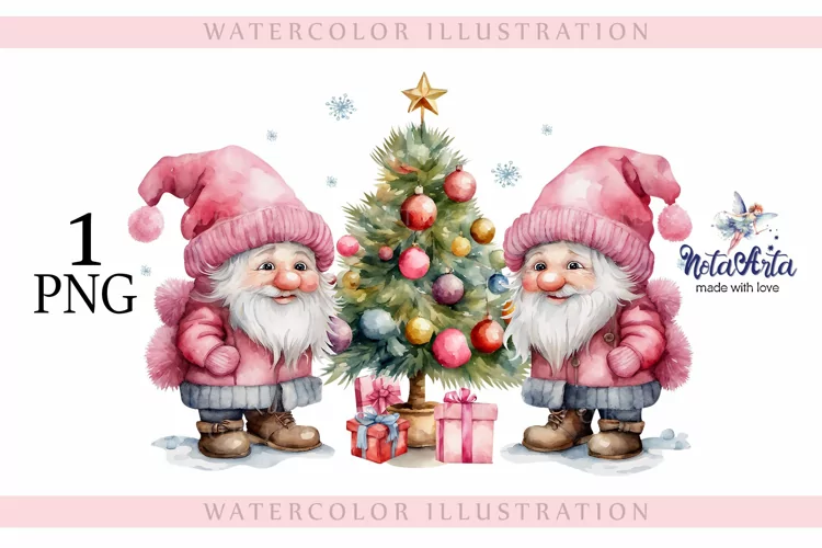 A pink Christmas Gnomes, Pink Christmas Gnomes