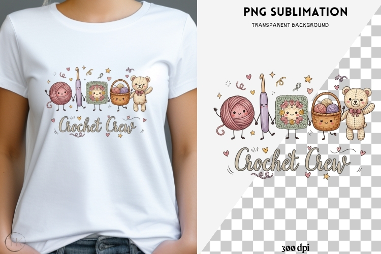 Crochet besties png design for T-shirts
