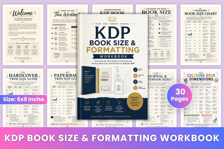 KDP Book Size & Formatting Workbook