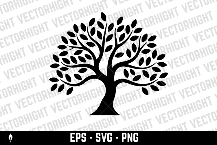 Olive tree silhouette icon. Design element for logo, label,