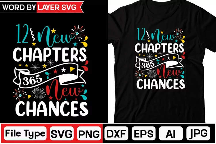 12 new chapters 365 new chances SVG Cut File