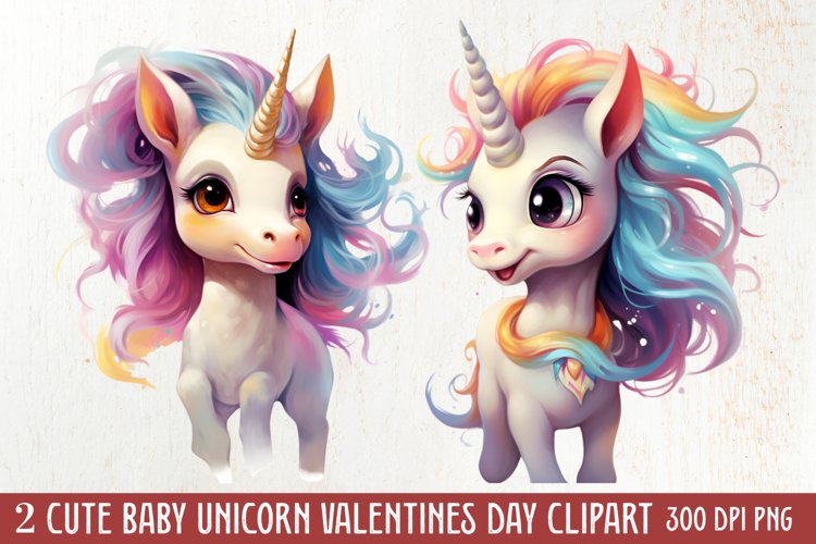 Cute Unicorn Clipart Image 8