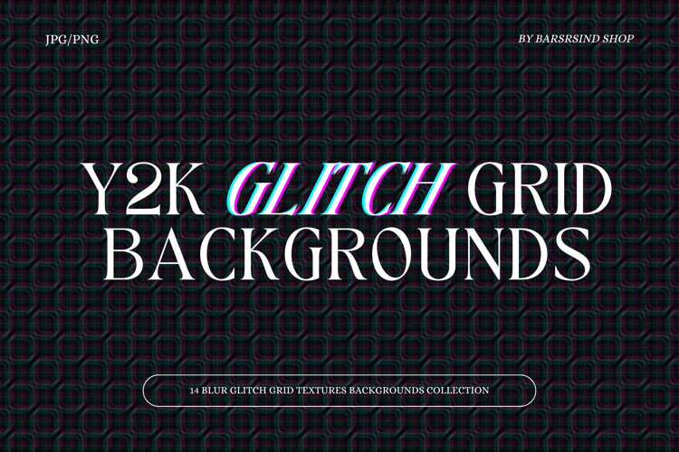 Y2K Glitch Grid Backgrounds