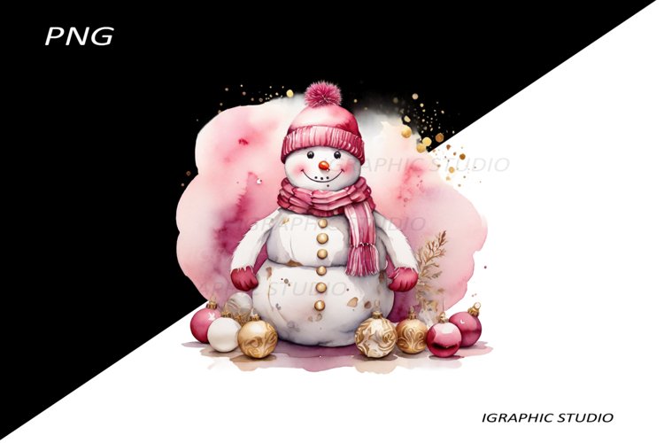 Christmas Snowman Clipart Image 11