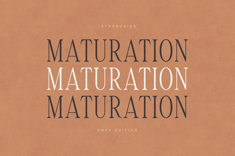 Maturation Elegant Serif Font Family Dots Edition